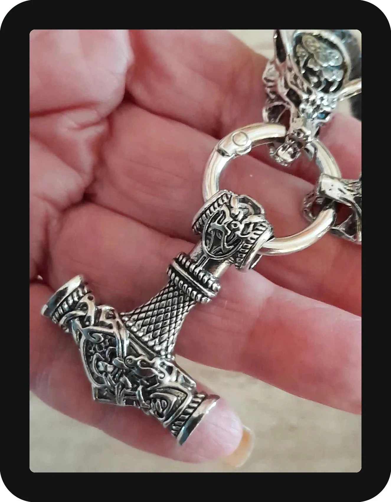 Colar de couro para Homem, viking e mitológico Nº01 – photo 4